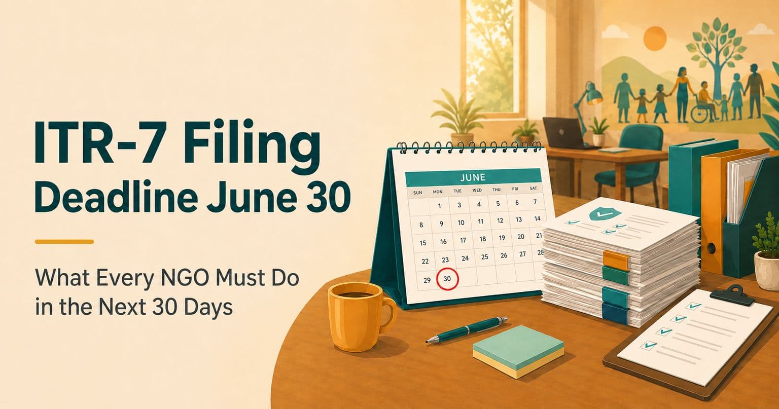 ITR-7 Filing Deadline June 30: What Every NGO Must Do in the Next 30 Days