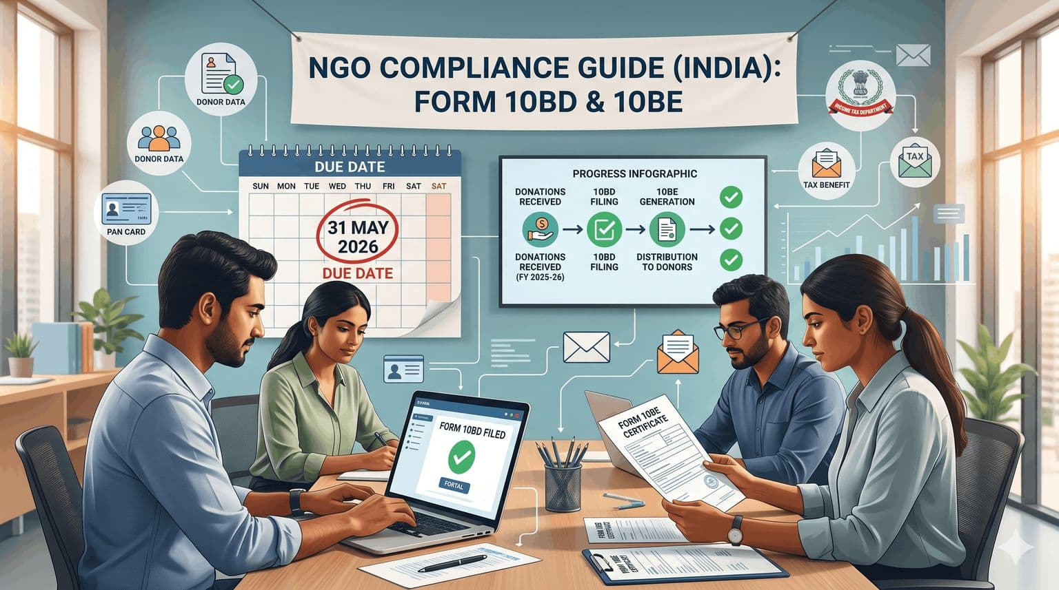 Form 10BD & Form 10BE Due Dates (2026): Complete Guide for NGOs in India