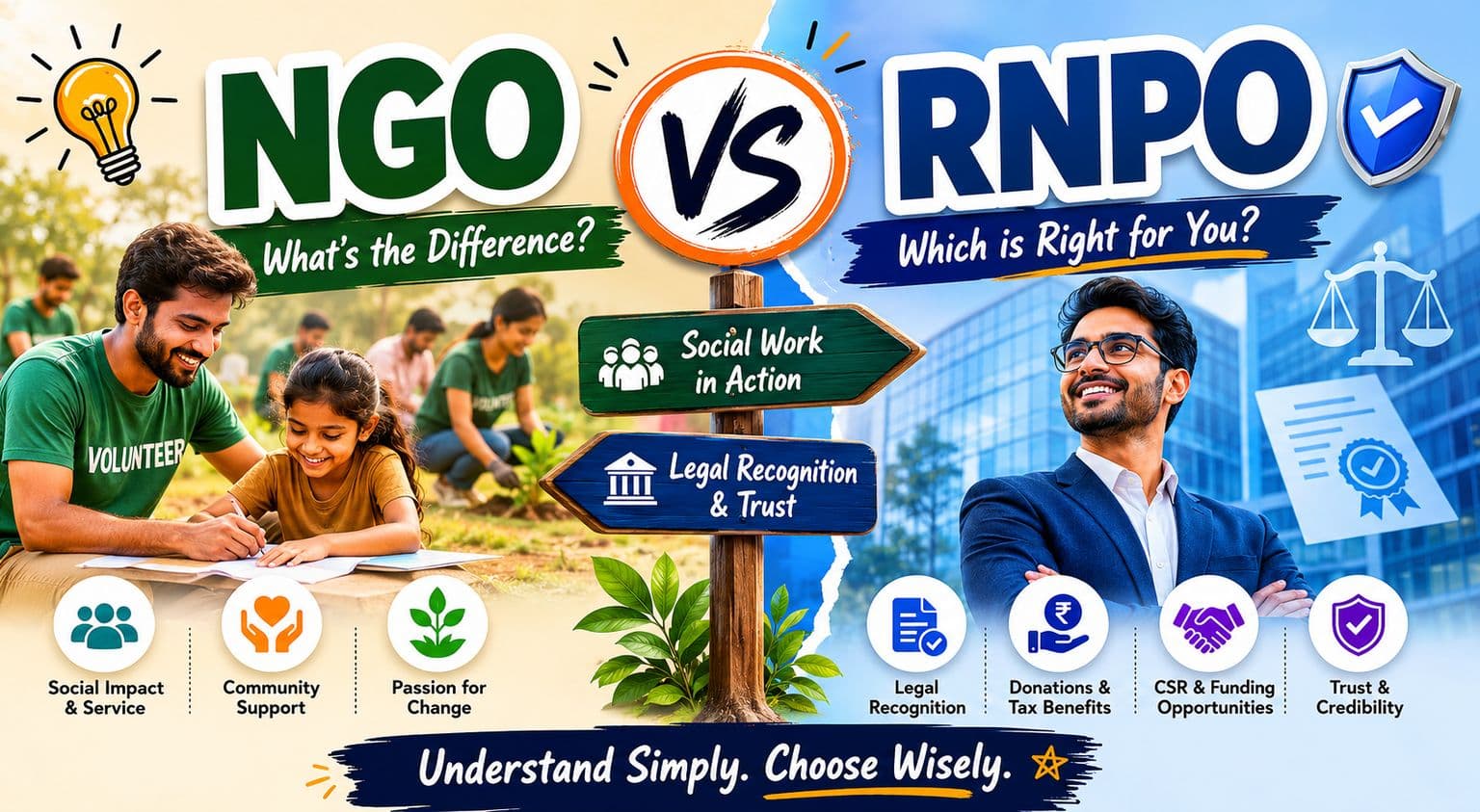 NGO vs RNPO: What’s the Real Difference? A Simple Guide for Founders & Donors