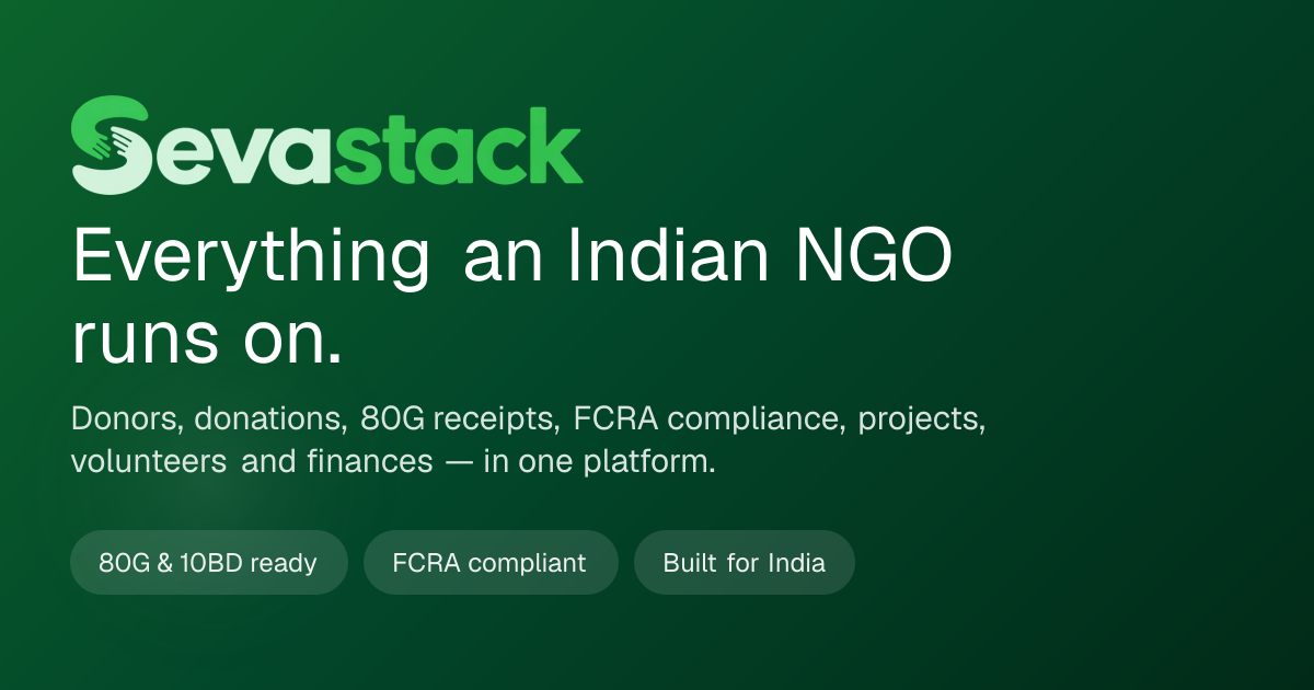 Free NGO Management Software for India | Sevastack
